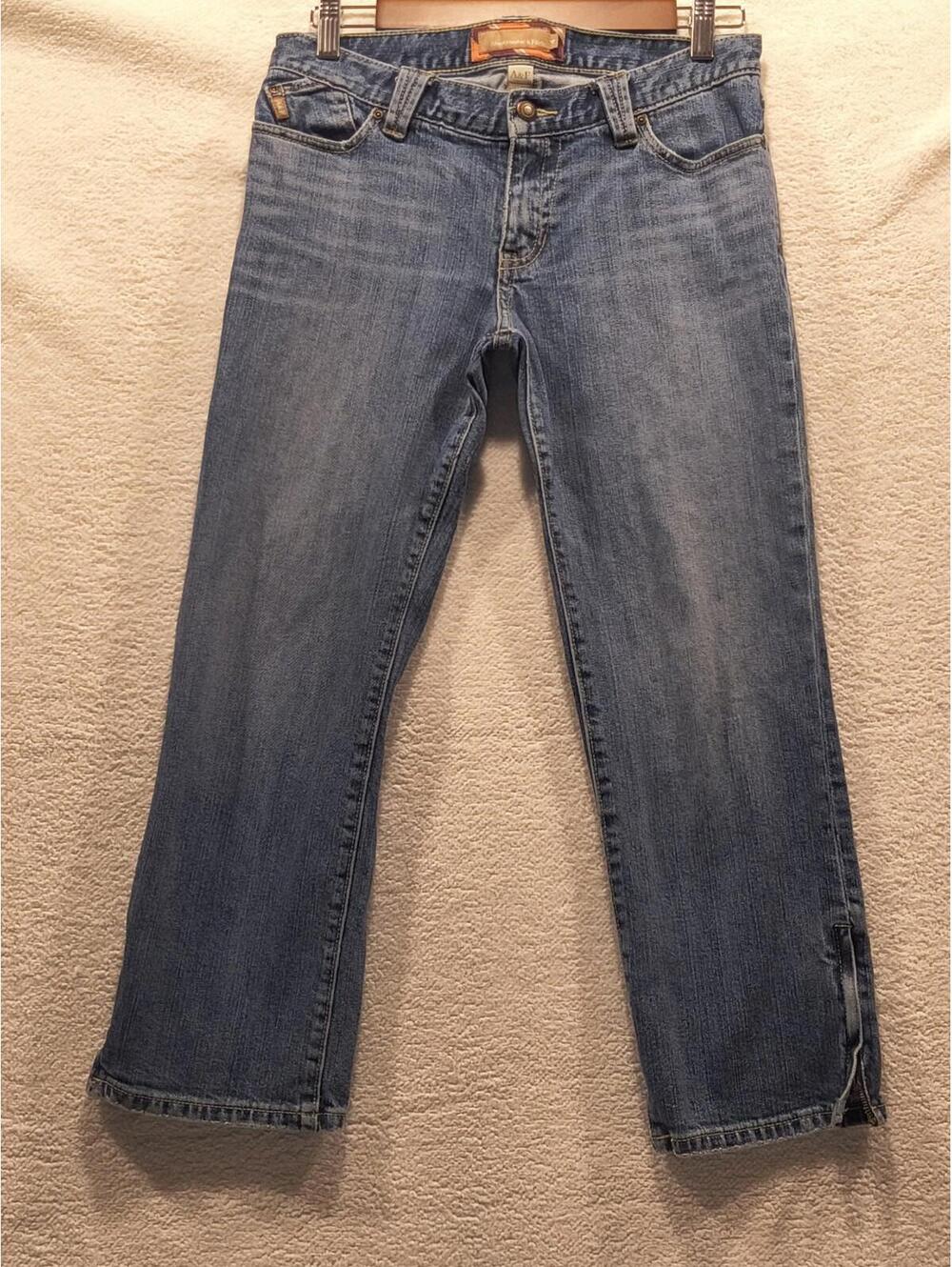 Y2K Abercrombie & Fitch Jeans Women Size 29x23 Zipper Leg Hong Kong